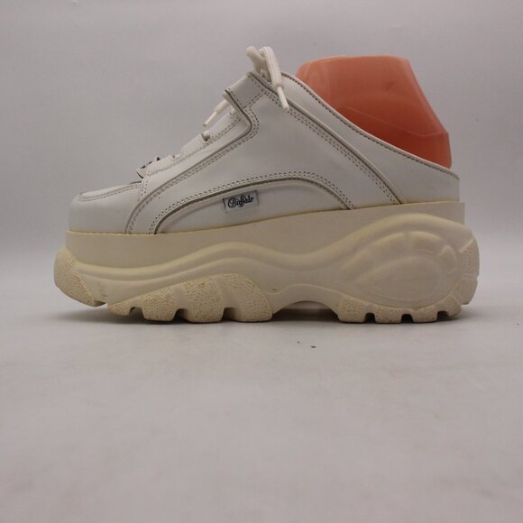 Buffalo London Women’s EU Size39 Classic Platform Mule White Leather Slip On - Picture 4 of 12